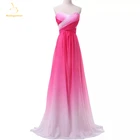 Женское шифоновое вечернее платье Bealegantom, розовое градиентное платье с блестками, украшенное бисером, для выпускного вечера, QA1588, 2021