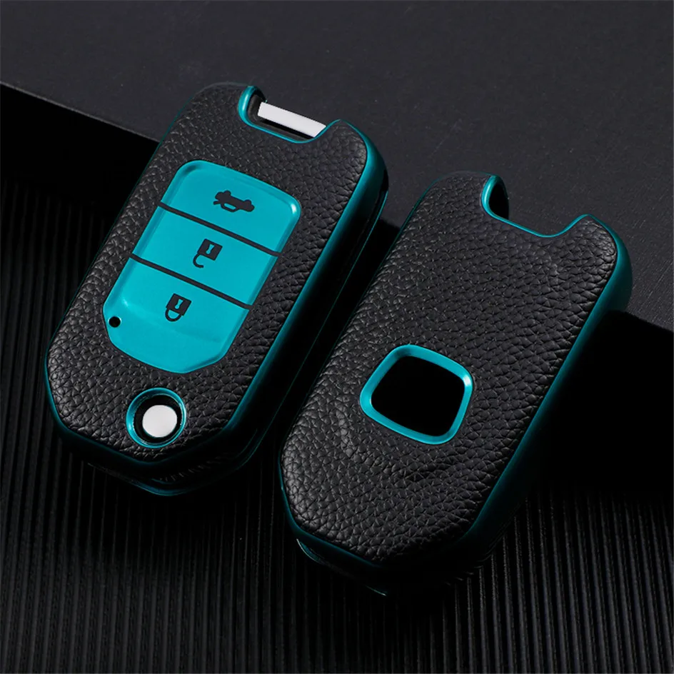 

For Honda Accord FIT Crosstour HRV CRV Odyssey Civic Spirior Auto Car Key Case Protector Cover Key Holder Shell Car Styling