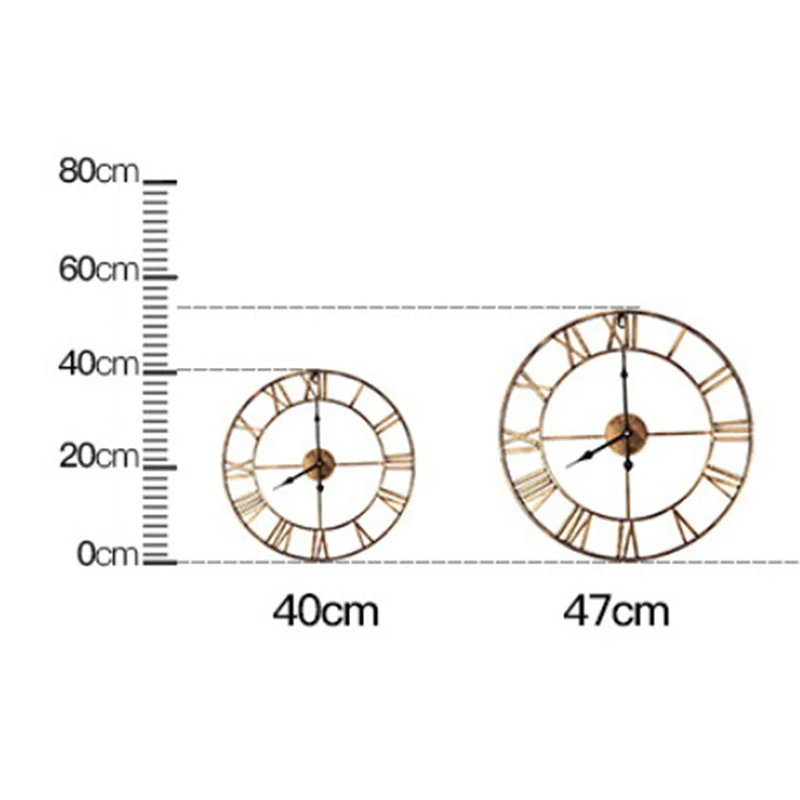 Настенные часы в скандинавском стиле с римскими цифрами 40/47 см 1 шт.|Настенные