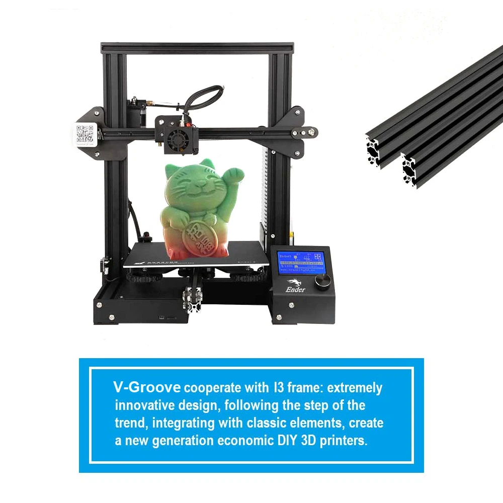 Creality 3D ender-3 Улучшенный Высокоточный DIY 3d принтер самостоятельной сборки 220*220*250 мм размер печати со стеклянной пластиной