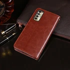 Чехол-книжка для Tecno Camon 17, кожаный, с отделением для карт