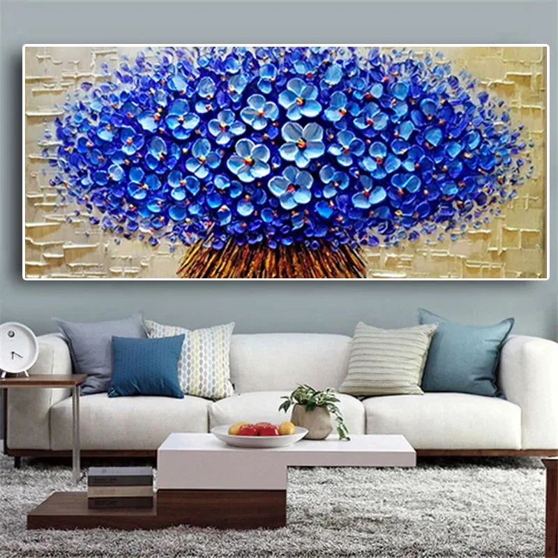 

Абстрактная Картина на холсте, современное Объемное изображение большой золотой монеты, дерева, цветов, ручная роспись, домашний декор, Нас...