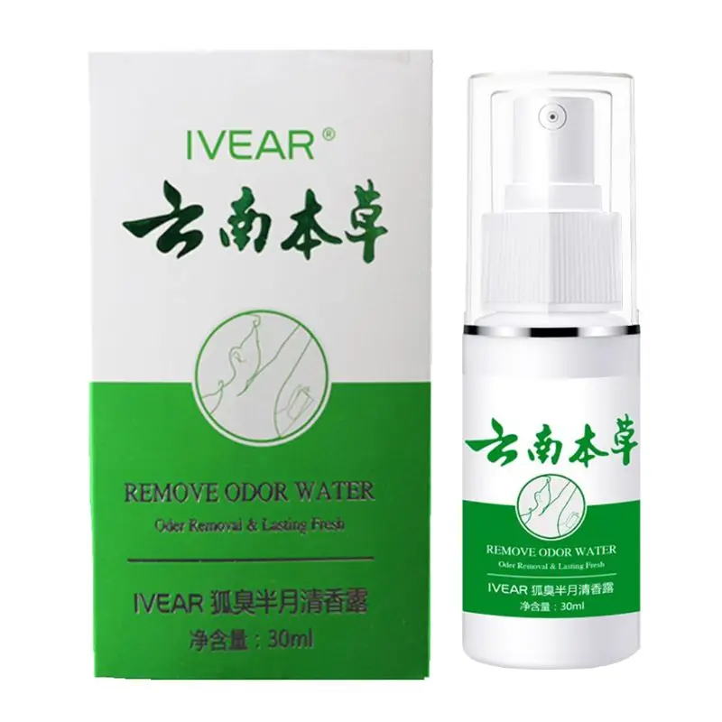 

H7JC 30ml Odor Remover Spray Armpit Underarm Smell Removal Refresh Body Deodorant Lotion Liquid Summer Sweat Women Men Supplies