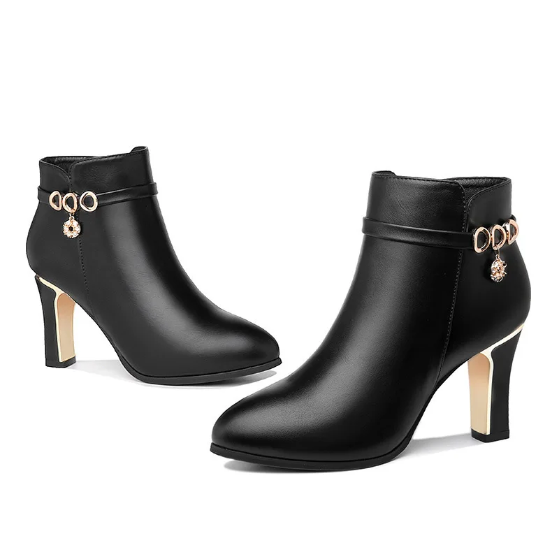 Осенние пикантные Ботинки Martin из искусственной кожи на высоком тонком