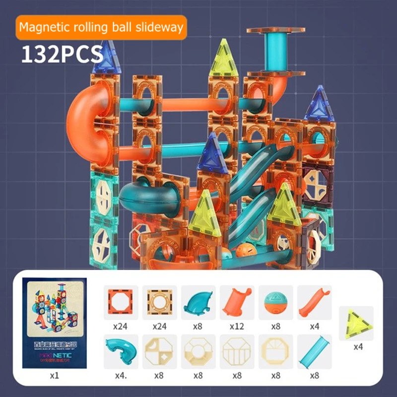 Магнитный конструктор магнитный лабиринт кубик гоночная трасса шар трек воронка