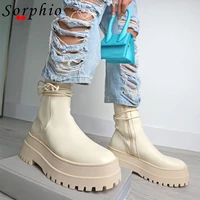 famale boots for women autumn chunky heel lace up ankle boots fashion brand new design comfy hot sale round toe womens shoes
