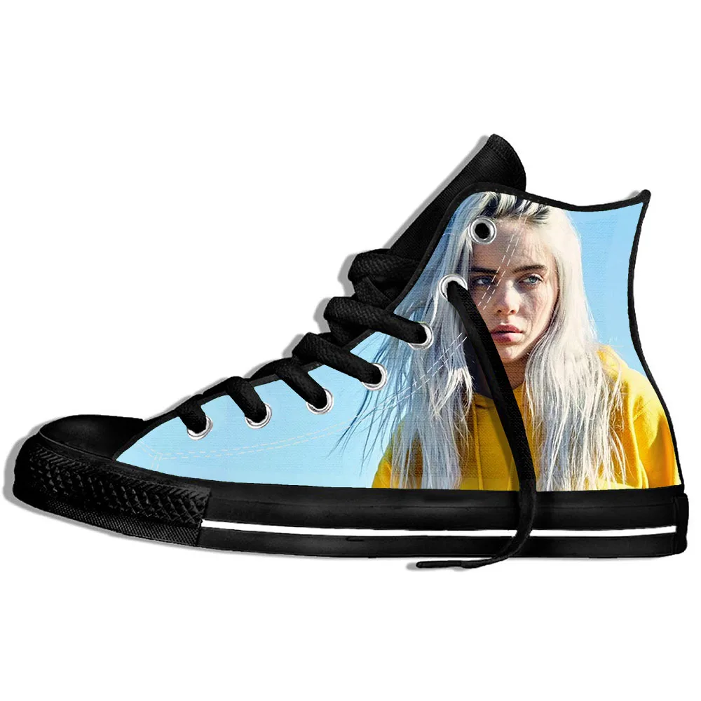 Billie Eilish 8 Модные Billie Eilish 3D повседневная обувь для мужчин/Женская обувь высокого качества в стиле Harajuku 3D печать Billie Eilish парусиновые туфли - Цвет: Billie Eilish 8