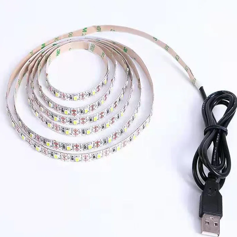 

LED Strip Light Flexible Lamp 1M 2M 3M 4M 5M Tape Diode SMD 2835 DC5V Desk Screen TV Background Lighting USB Cable 3 Key Control