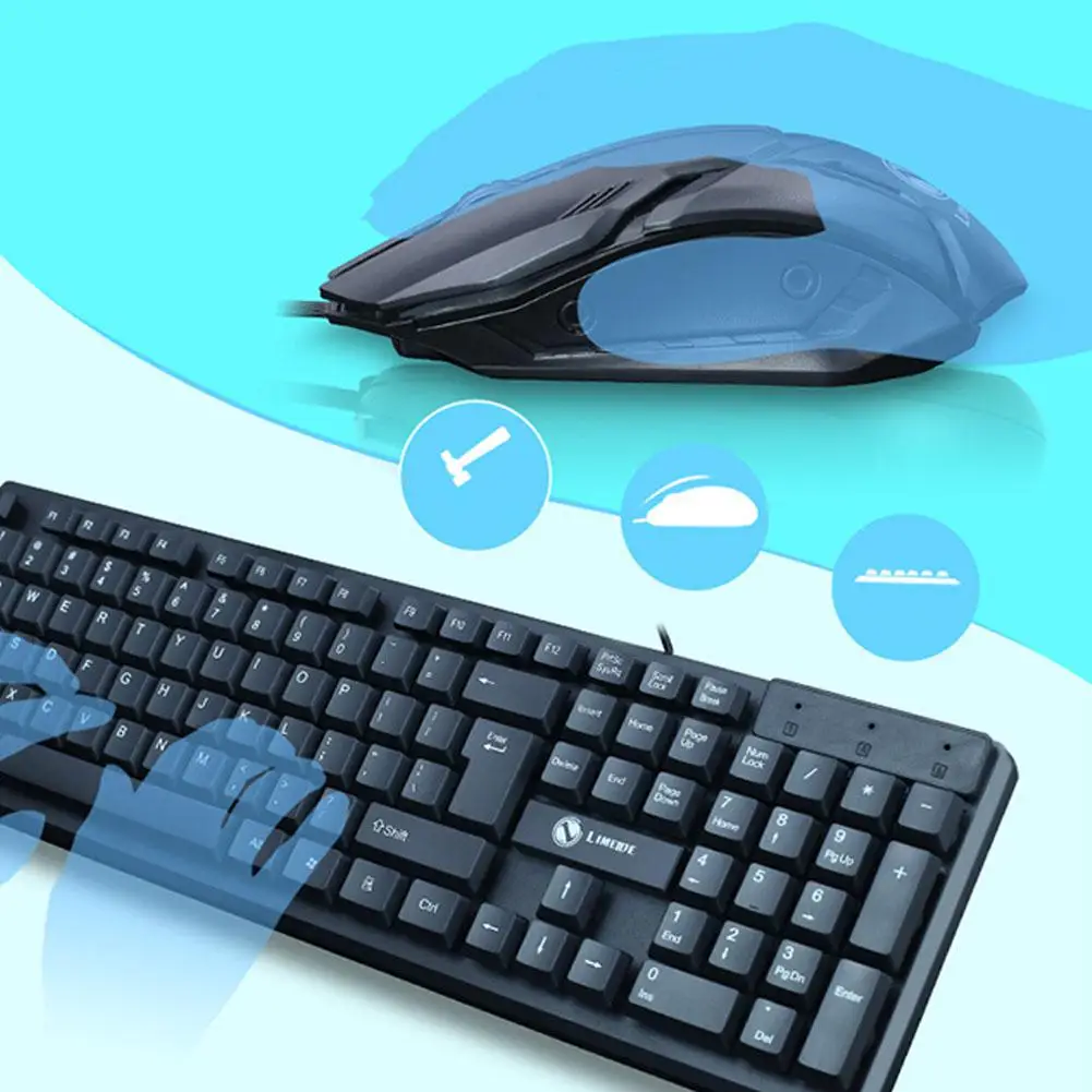 

T13 General Wired Keyboard Mouse Set USB Desktop Laptop Office Keyboard Set