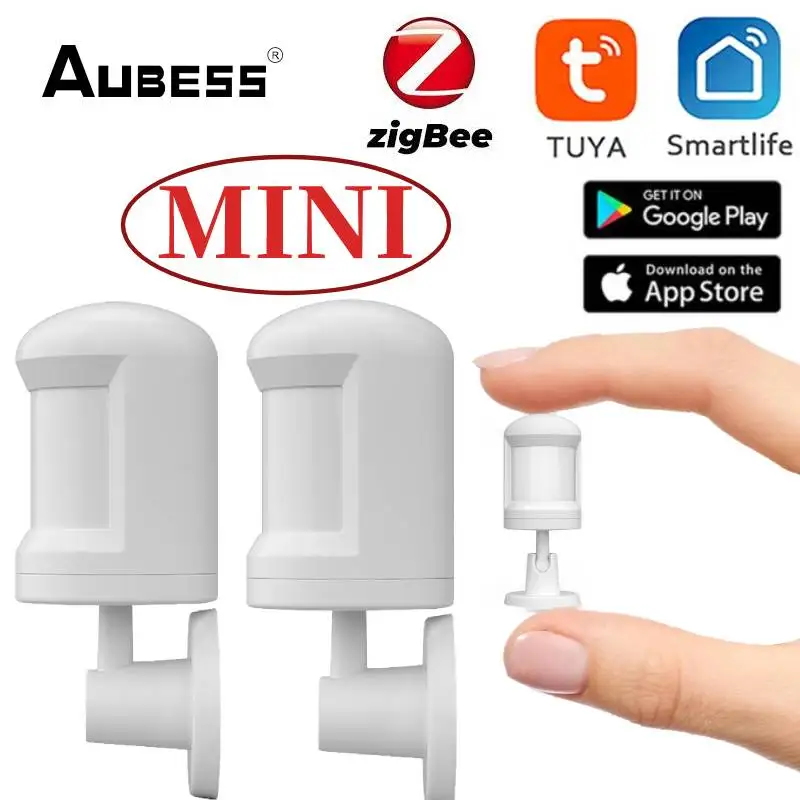

AUBESS Mini Zigbee Sensors Tuya Smart Motion Sensor With Foot Stand ZigBee Gateway Google Assistant Alexa Smart Home