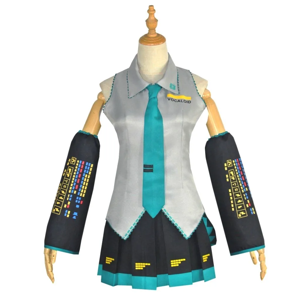 Vocaloid Miku - Japanese Men Women Wig Costume Future Cosplay Outfit for Beginners Female Halloween Plus Size | Тематическая одежда