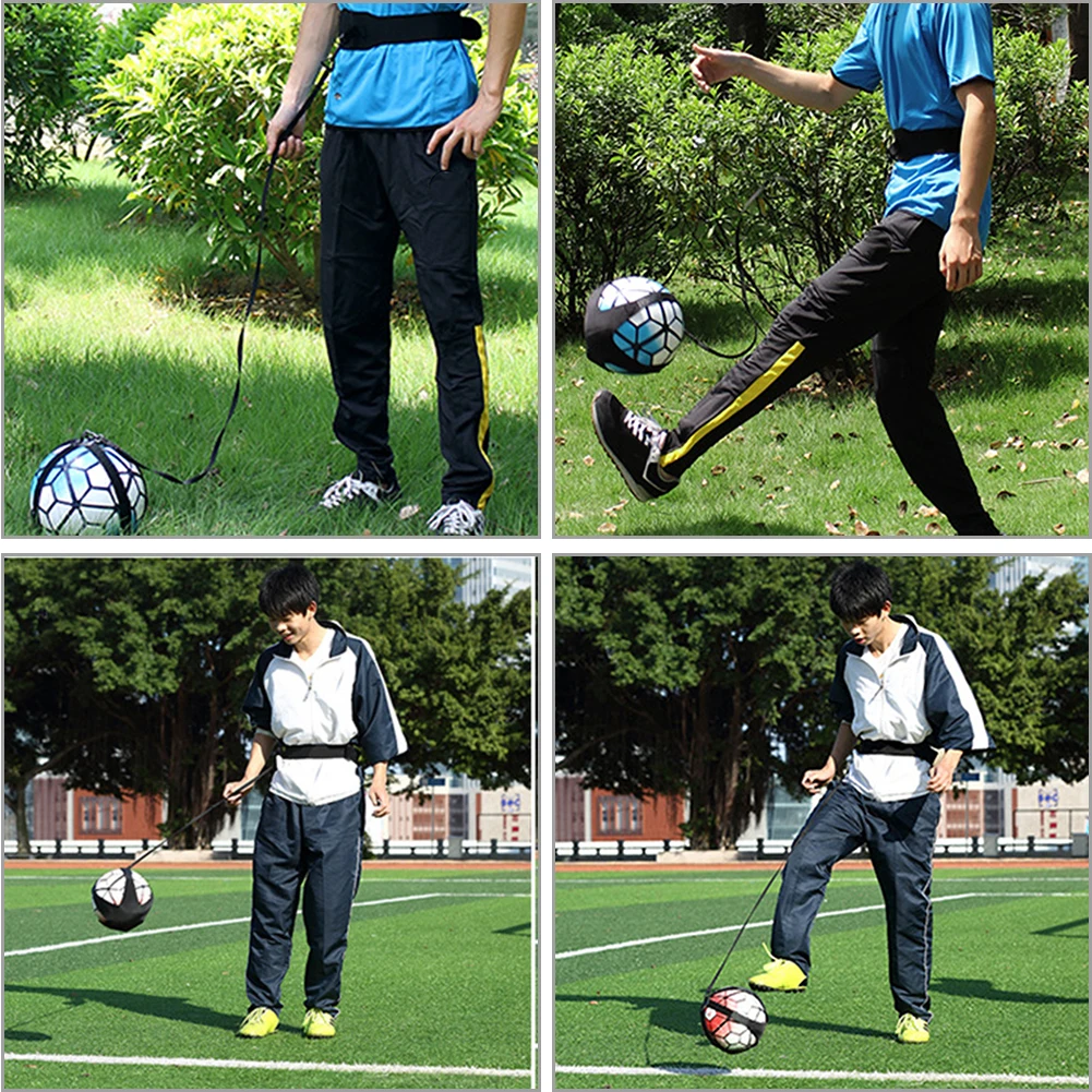 Adjustable Football Kick Trainer Soccer Ball Training Equipment Soccer Trainer Solo Practice Elastic Belt Sports Assistance images - 6