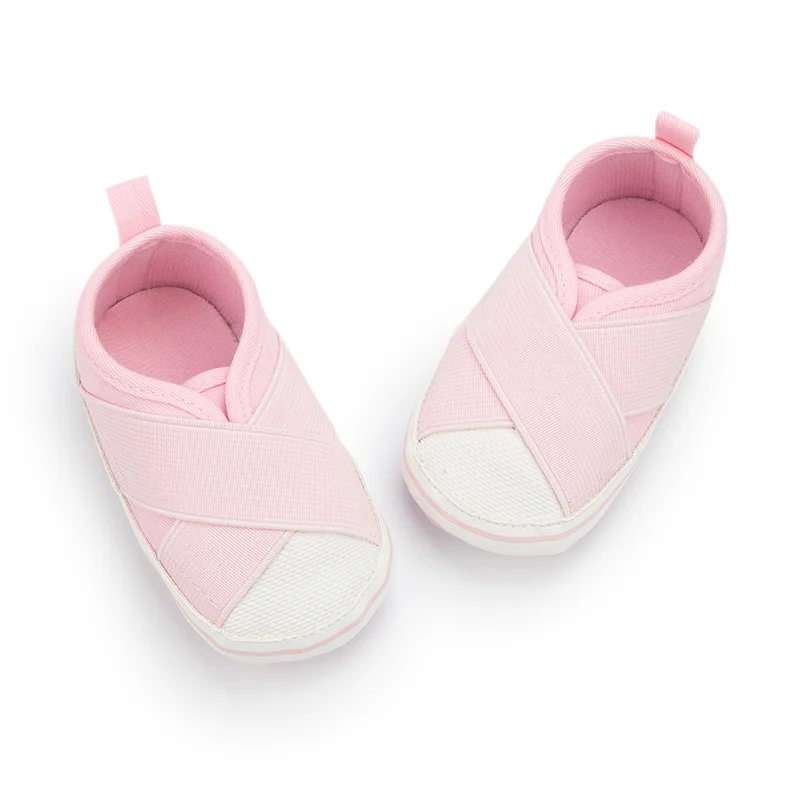 Детская парусиновая обувь со звездами на резиновой подошве липучке для