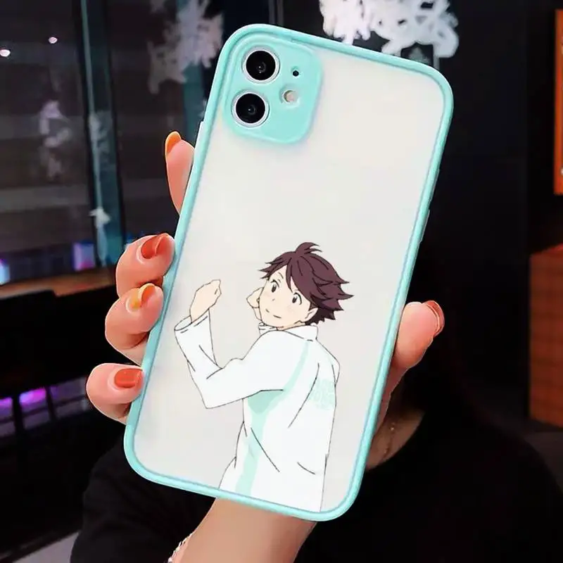 

Haikyuu Oikawa anime design luxury Phone Case shell matte transparent For iphone 7 8 11 12 plus mini x xs xr pro max cover