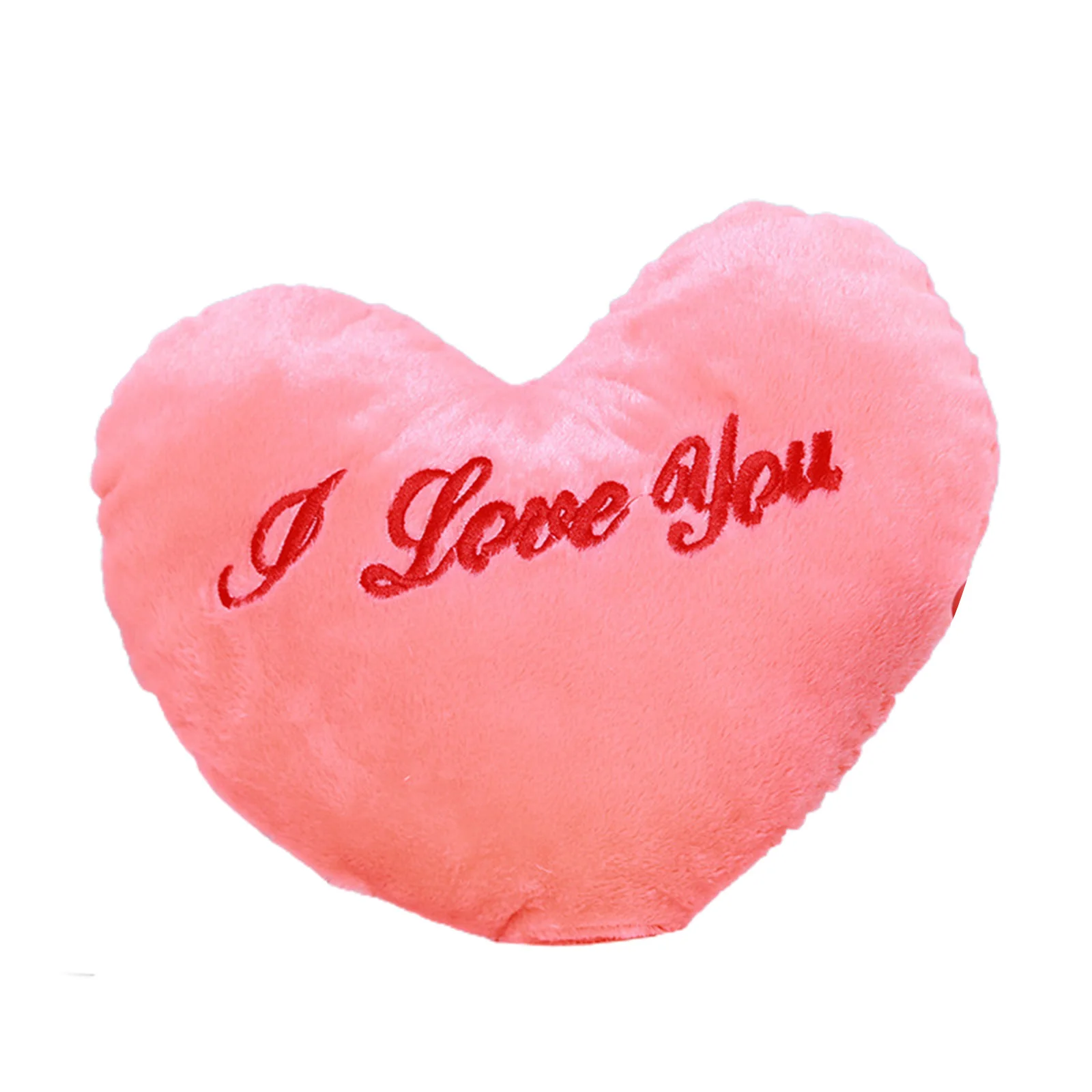 

Luminous Pillow Heart Shape I Love You Letter Print Creative Valentine's Day Decoration
