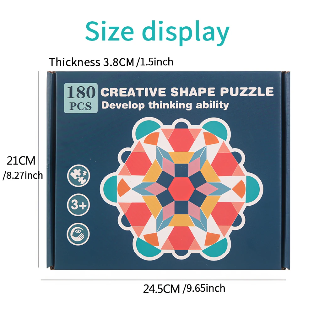 

Children Geometric Shape Puzzles Toy Kids Wooden 3D Jigsaw Puzzle Clever Board Baby Montessori Educational Learning Toys Gift