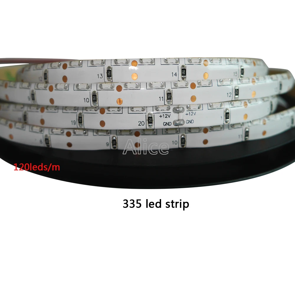 5 м ультра яркий 120 светодиодный s/m DC12V SMD335 600 s белый/теплый