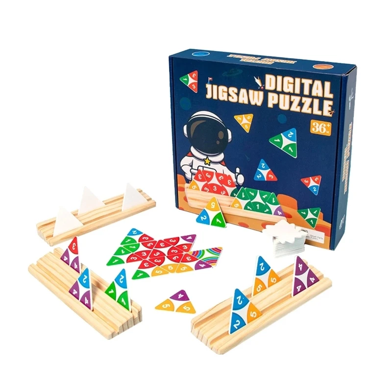 

Children Wooden Toys Teaching Count Numbers Matching Digital Early Education Toy