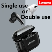 lenovo lp1s sports earphone tws bluetooth wireless headset stereo earbuds hifi music with mic lp1 s for android ios smartphone