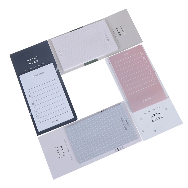 50 Sheets To Do List Notes Memo Pad Notepad Self-adhesive Day Plan Week Office Stationery | Канцтовары для офиса и дома