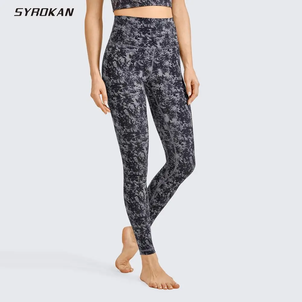 

SYROKAN Women's 7/8 High Waisted Yoga Pants Workout Leggings Naked Feeling I-25 Inch