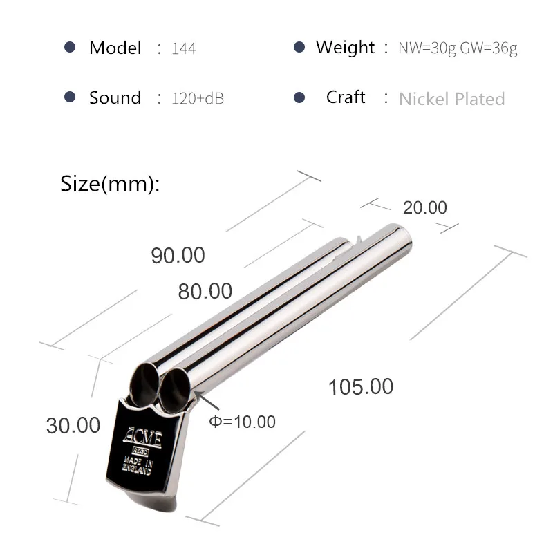 ACME 144 двухтрубный свисток красивый звук хоккейный рефери проводник спортивный