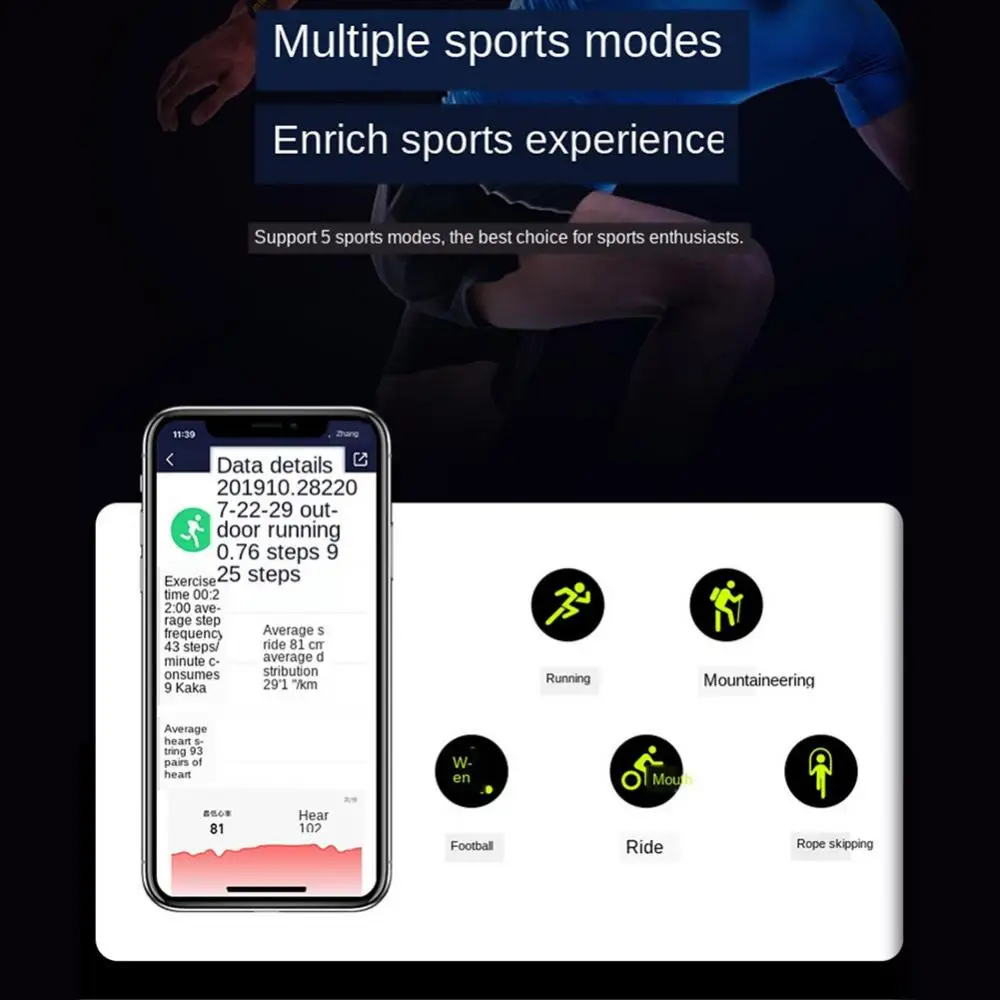 

V15C IP68 Waterproof Smart Watch Heart Rate Sleep Monitoring Blood Pressure Measurement Round Smart Bracelet Watch for Sports