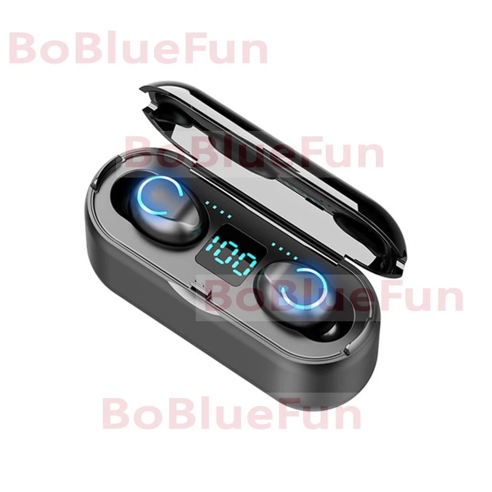 F9-8 Bluetooth-наушники Беспроводные наушники V5.0 TWS Hi-Fi Спортивные водонепроницаемые
