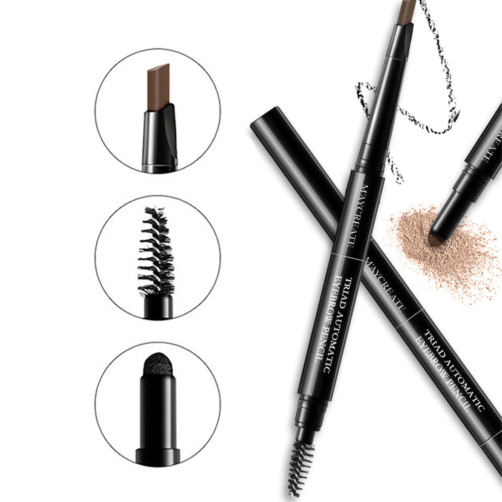 MayCreate 3 в 1 Набор бровей для женщин Водостойкий карандаш Кисть Для Пудры Пигмент