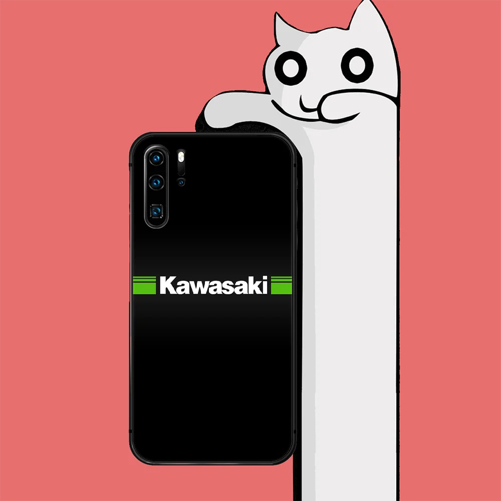 

Brand Kawasaki Ninja Phone Case Cover For Huawei Mate P 10 20 30 40 Lite Pro Smart Z Black Luxury Shell Tpu Etui