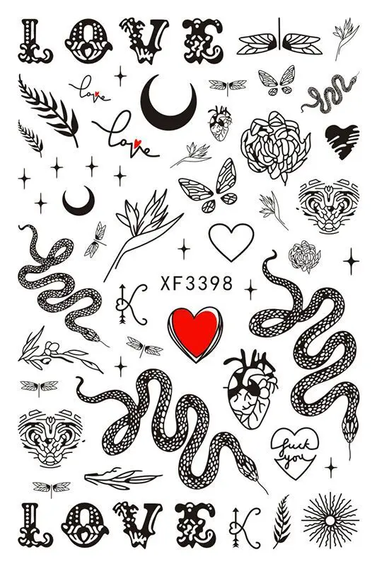 

1Sheet 3D Nails Art Manicure Beautiful Sexy Red Lips Love Girl Nail Decal Sticker DIY Decorations