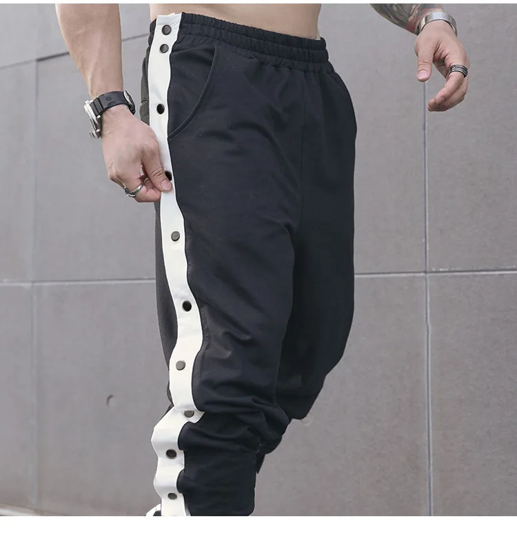 

New casual pants men's breasted tide brand Korean basketball pants loose breathable fitness captain sports pants