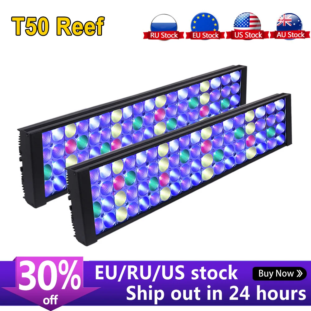 PopBloom морской Светодиодный светильник для аквариума полный спектр риф аквариум