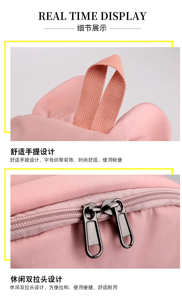 Kpop Group TXT Tomorrow X Together Women Cute Backpack Nylon School Bags for Teenage Girls Pink Bookbag Kawaii Small Bagpack