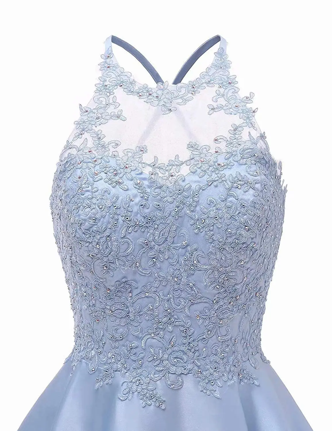 Соблазнительные короткие Мятные блестящие кружевные аппликации jaevini без рукавов