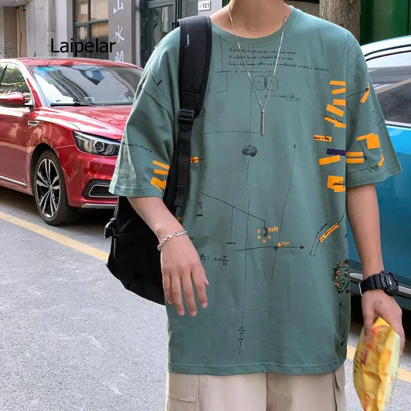 Футболка мужская оверсайз с коротким рукавом чёрная/белая