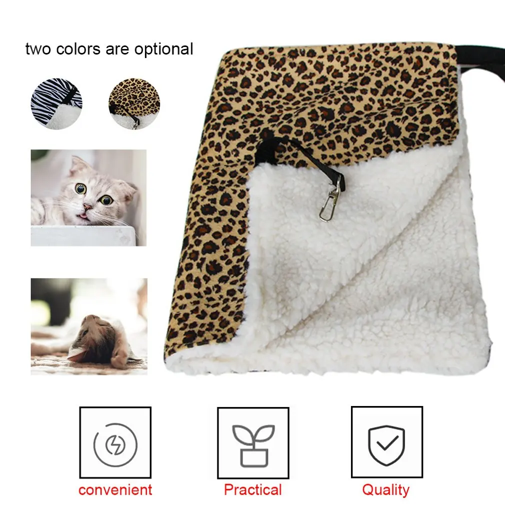 

Warm Hanging Cat Bed Mat Soft Cat Hammock Winter Hammock Pet Kitten Cage Bed Cover Cushion Air Bed Pet Products