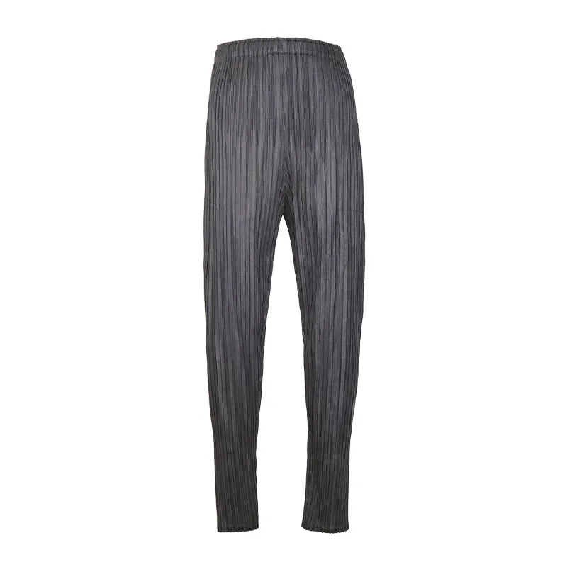 Latest Miyake fold autumn winter jogger pants women casual hang feel new simple Black breathable jeggings Women TP2050 | Женская одежда