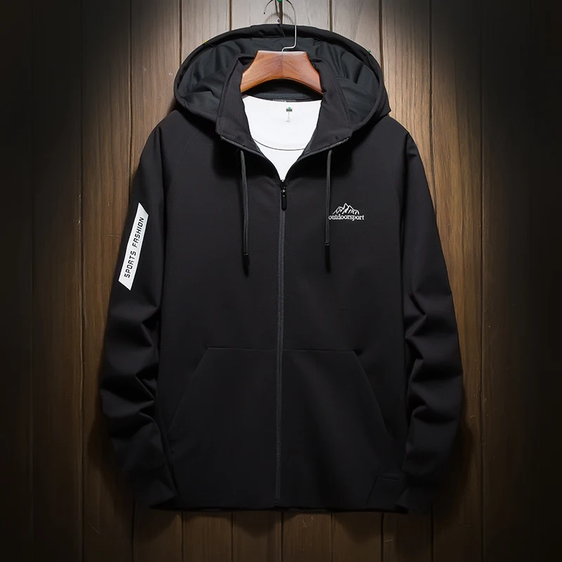 

big size 8XL 7XL Jacket Spring Autumn Men hooded Coat male Casual Style Waterproof Lightweight Windbreak Men Clothes masculina