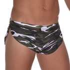 Мужское нижнее белье, шорты, Летние повседневные камуфляжные модные сексуальные пижамы с разрезом сбоку, дышащие Бесшовные мужские боксеры с низкой посадкой