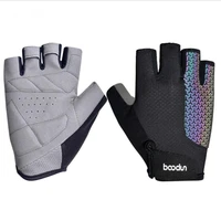 cool fashion sports cycling gloves outdoor bicycle sunscreen breathable luminous half finger non slip cycling gloves