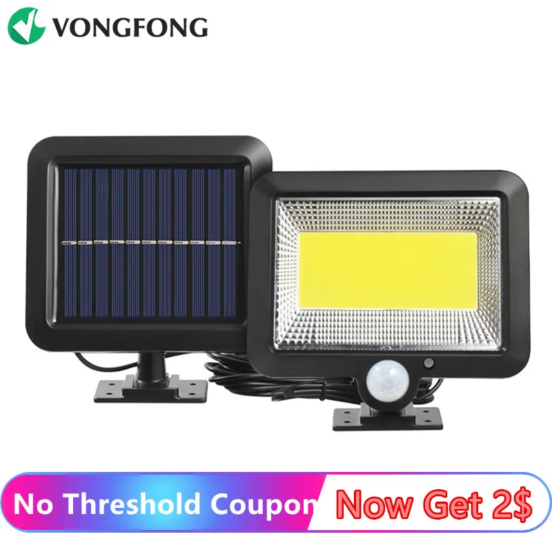 

120/100/56 LED COB Solar Powered Wall Light PIR Motion Sensor Garden Wall Lights for Outdoor Motion Sensor Wall Light Dropship