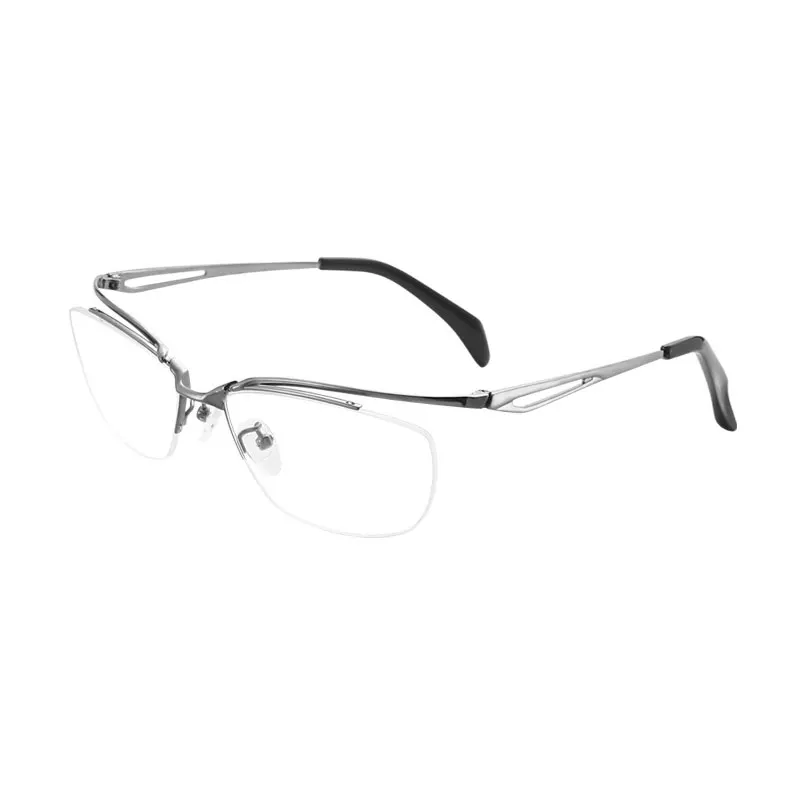 Половина оправы чистый очки в титановой оправе для мужчин и женщин Новое поступление Бизнес Стиль близорукость очки по рецепту