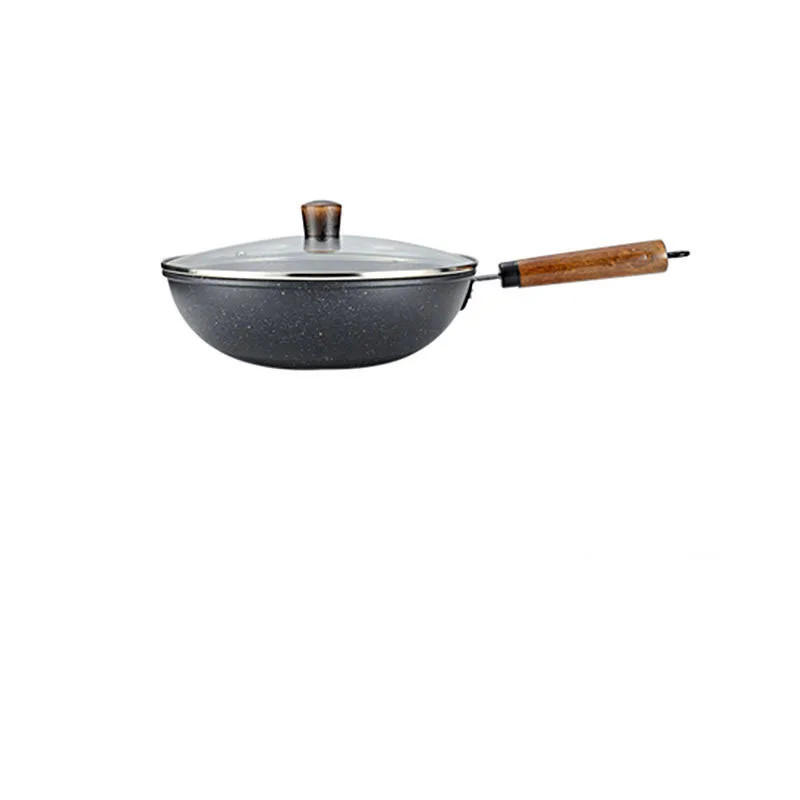 

Non-stick Pan No-smoke Pot with Wok Non-stick Pan Stir-fry Wok Gas Cooker Universal Cooking Pot Frying Pan Wok Hotpot Egg Pan