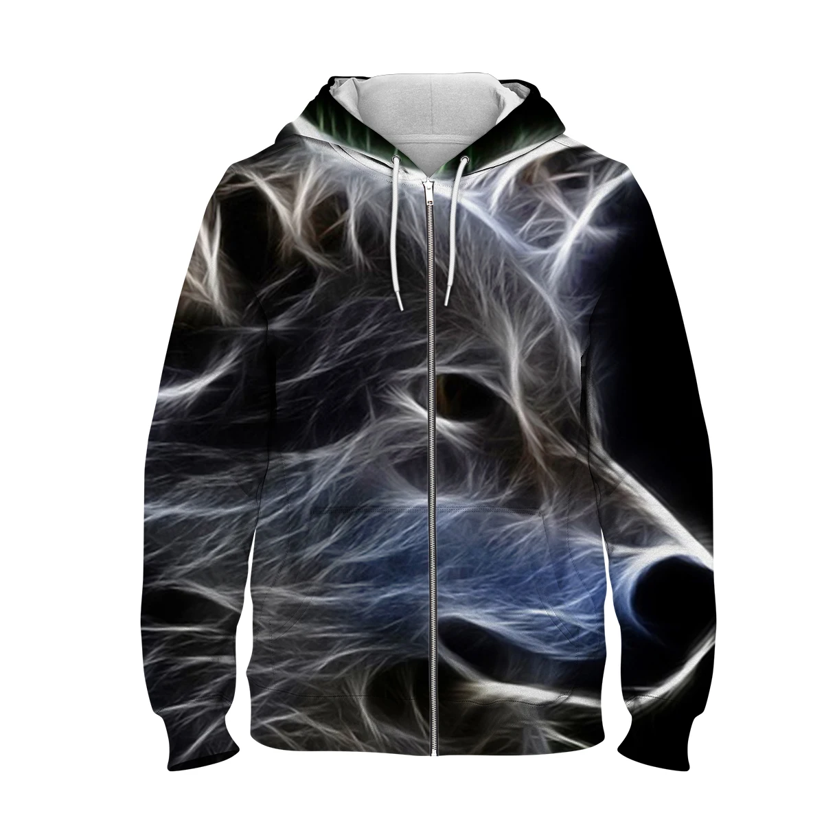 

3D print Wolf Print Convertible Hoodie Sweatershirt Tops Sweatshirt man customer design Sweatshirts man's Plus Size WY160