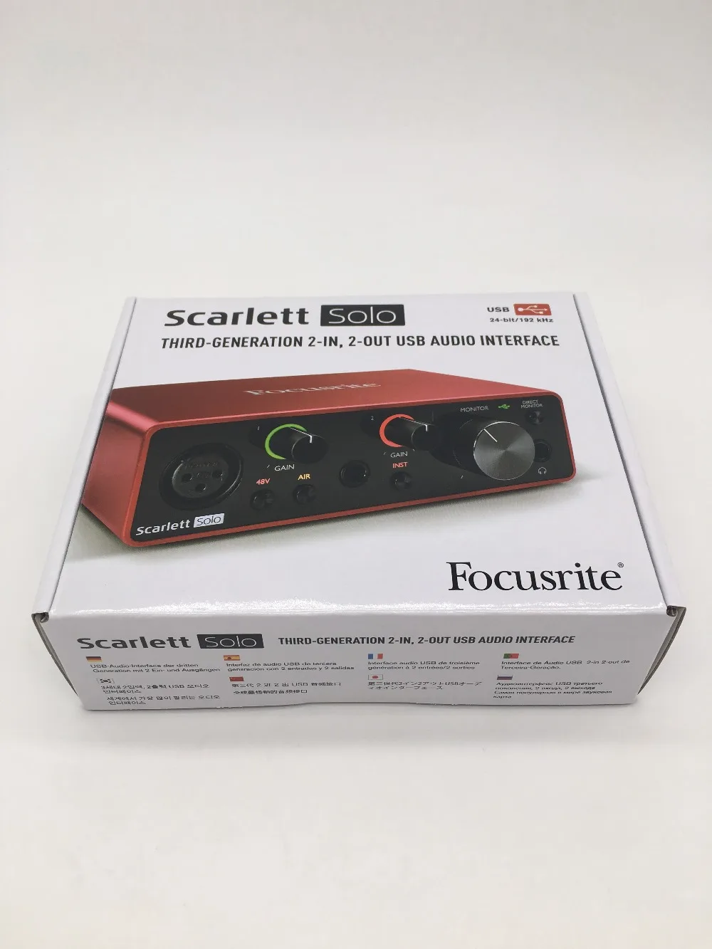 Модернизированный Focusrite Scarlett Solo 3rd gen USB аудио интерфейс звуковая карта 24 бит/192 кГц AD-конвертеры для записи микрофонной гитары