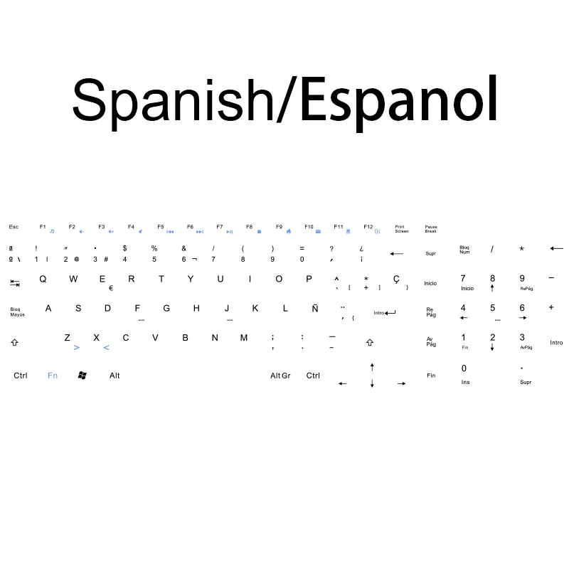 Spanish Black 2,4G перезаряжаемая беспроводная клавиатура и мышь, тонкая клавиатура, мышь, комбинированный набор для ноутбука, ноутбука Mac, настольного ПК, телевизора, офиса, поставки - Цвет: Spanish Black