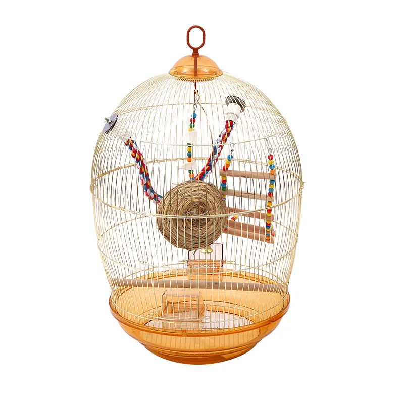 

TT Tiger Skin Xuanfeng Small Sun Parrot Bird Cage round Large Small Luxury Metal Bird Cage