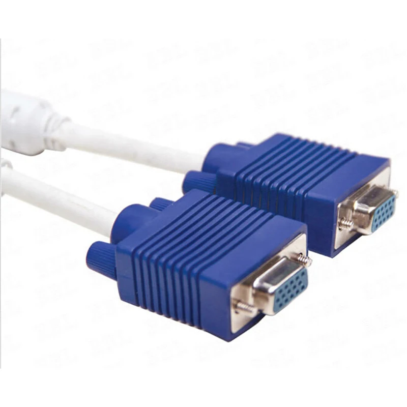 Высокое качество 1 компьютер к двойному 2 монитор разветвитель для кабеля VGA видео