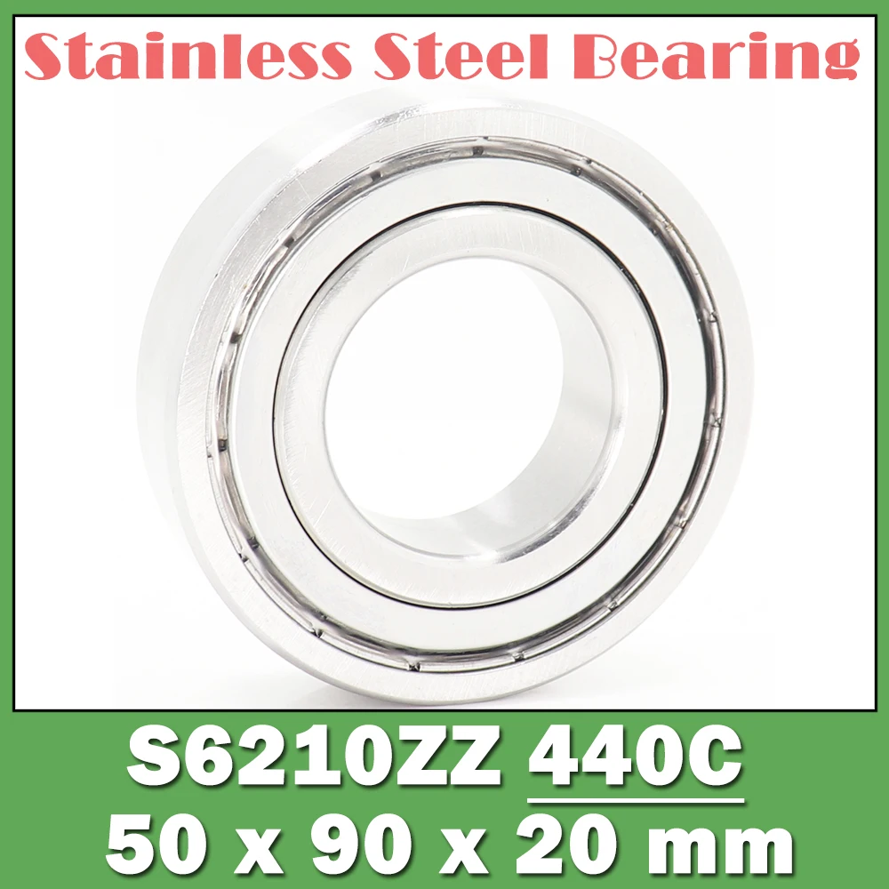 

S6210ZZ Bearing 50*90*20 mm ( 1 PC ) S6210 Z ZZ S 6210 440C Stainless Steel S6210Z Ball Bearings